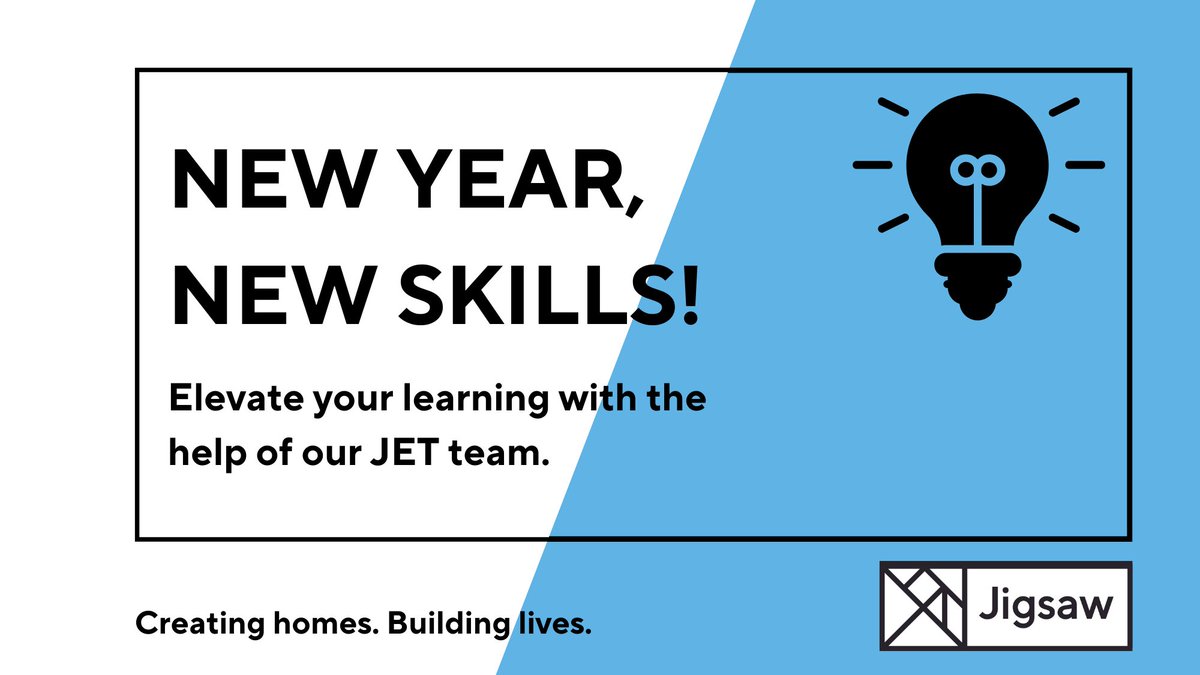 Ready to take your skills to the next level in 2024? Our JET team can help! We offer expert guidance on a range of career development services incl. CV writing, interview techniques, training, qualifications & more Email us at employmentsupport@jigsawhomes.org.uk for info