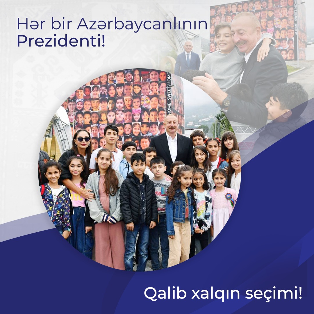 Hər bir Azərbaycanlının Prezidenti!

#Prezidentseçkiləri #Seçki2024 #QalibXalqınQalibLideri