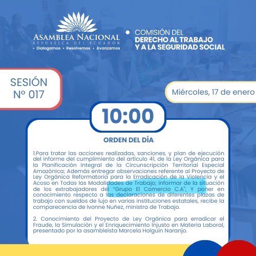 Drwandradee's tweet photo. #CasoElComercio🗞️ 
COMPARECENCIA DE MINISTRA DE TRABAJO @ivonneabogada @MinTrabajoEc para hoy a las 10AM, en la @LaboralAN de la @AsambleaEcuador a la cual hemos sido invitados como Sindicato @sintraecom de los trabajadores y también representado a los ex trabajadores. 
#LosDerechosLaboralesSeRespetan 
#ElComercioPagaYa 
#ConcluELCOMERCIO