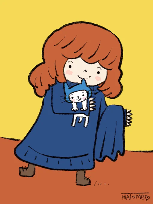一歩ずつ。              #絵 #イラスト #猫 #ネコ #Cat