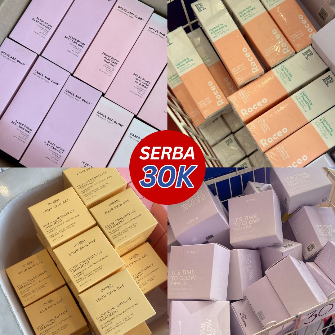 msbb_id's tweet photo. BANTING HARGA UNTUK WARGA JOGJA‼️

Promo rush hour ada lagi! Ini semua diskon mulai Rp 1.000 aja di MSBB POPSTAR 🔥

Ada Avoskin, Lacoco, Looké, Somethinc, Glow Better, Oasea, Roceo, Grace and Glow, dan masih banyak lagi.