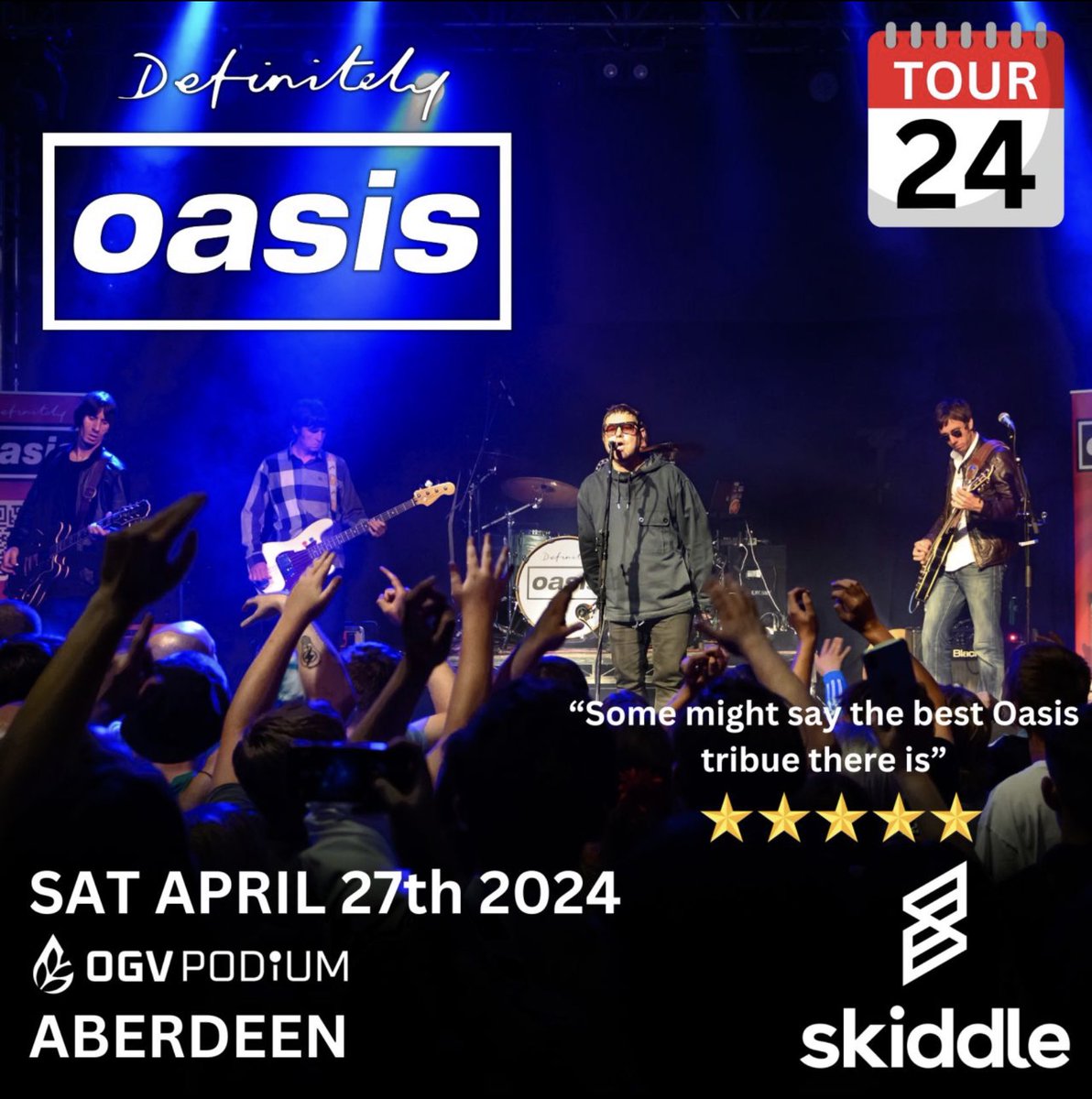 Sell out incoming!🔥

Yesss you’re reading that correctly, it’s going to be a belter this one at OGV Podium Aberdeen🏴󠁧󠁢󠁳󠁣󠁴󠁿🙌🏻

TICKETS: skiddle.com/whats-on/Aberd… 🔗

#ogvpodium #definitelyoasis #oasistribute #aberdeen #aberdeenshire #aberdeengigs #gigs