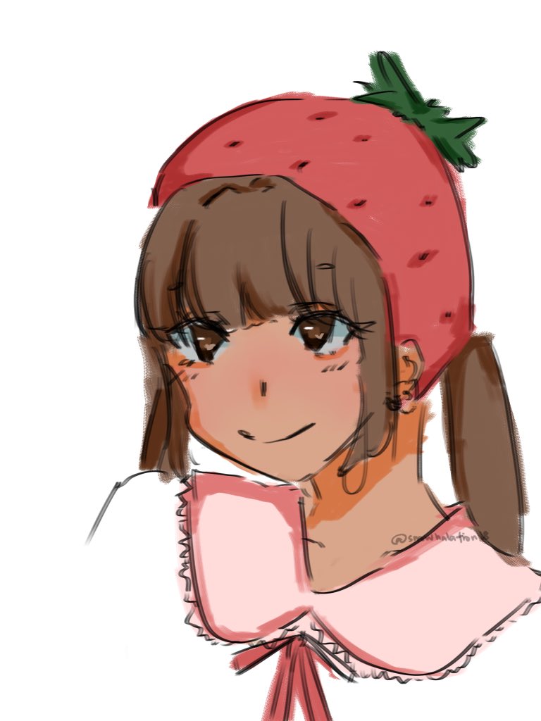 snowhalation18's tweet photo. i’m alive again 🤝 anyways chat here’s a recent sketch on my take on the sonny angel strawb head 😋 https://t.co/DaUm6GB6iX