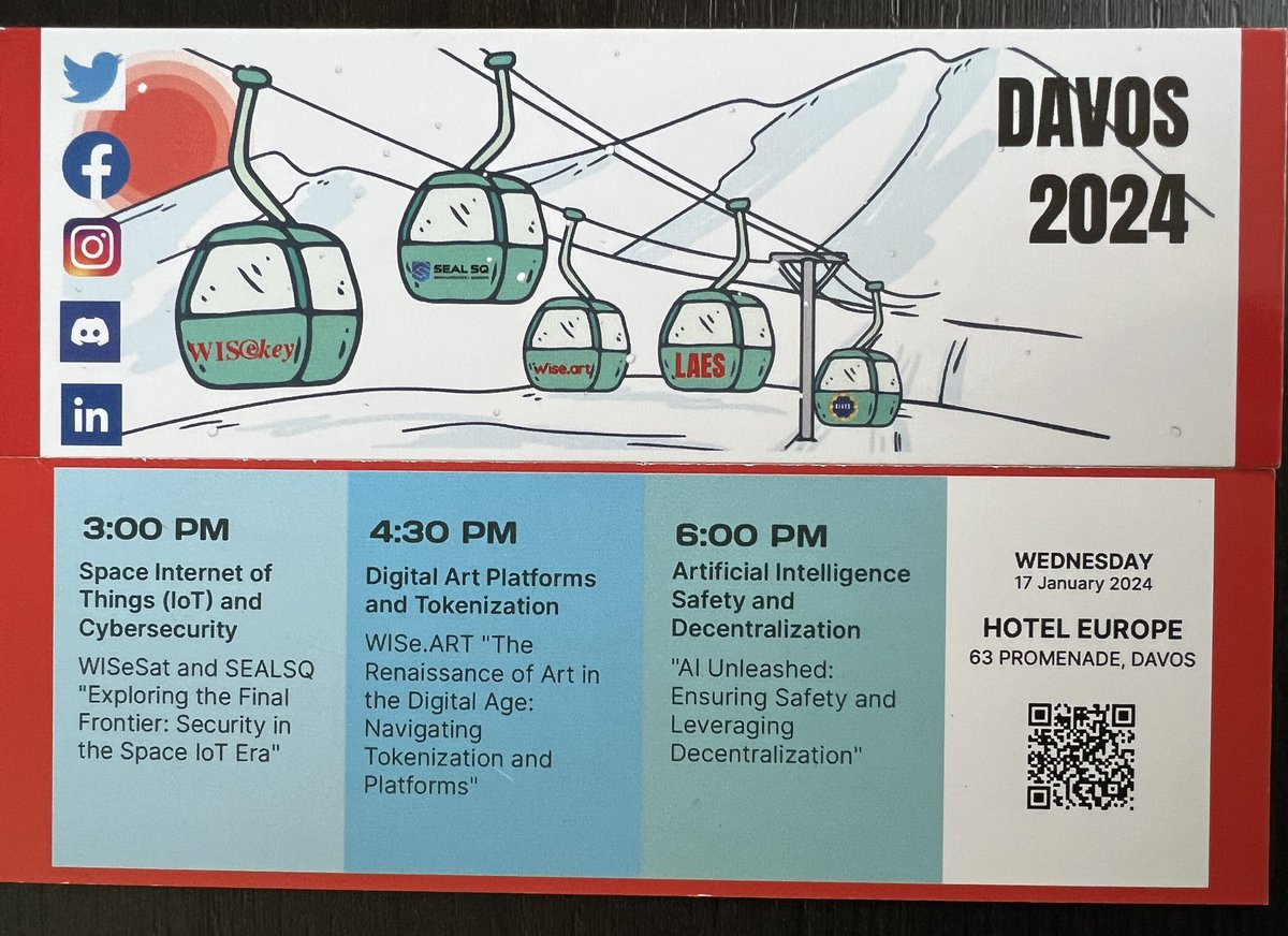 María Pía Aqueveque Jabbaz (@maqueveq) on Twitter photo Are you in Davos📍🇨🇭❓Joint <a href="/WISeKey/">WISeKey</a> ‘s (Nasdaq:WKEY) event lead but his founder <a href="/CreusMoreira/">Carlos Creus Moreira</a> and celebrate the company’s 25th anniversary 🍾‼️ Are you in Davos📍🇨🇭❓Joint <a href="/WISeKey/">WISeKey</a> ‘s (Nasdaq:WKEY) event lead but his founder <a href="/CreusMoreira/">Carlos Creus Moreira</a> and celebrate the company’s 25th anniversary 🍾‼️
