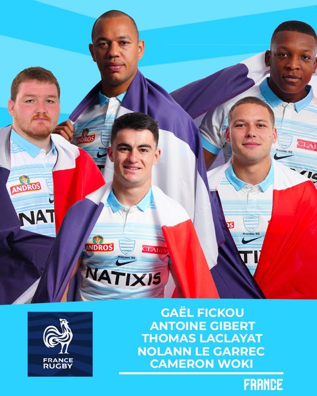 5 Racing players in France 2024 #sixnations squad #xvdefrance