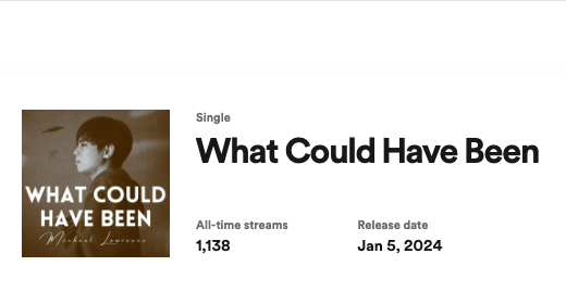 WE GOT 1K STREAMS!!!

ARRRRGGGHHHHH!!!

My song, WHAT COULD HAVE BEEN, just hit its first 1,000 streams on Spotify!!! I’m so happy!! My teenage self is so over the moon!

Stream here:
bfan.link/what-could-hav…