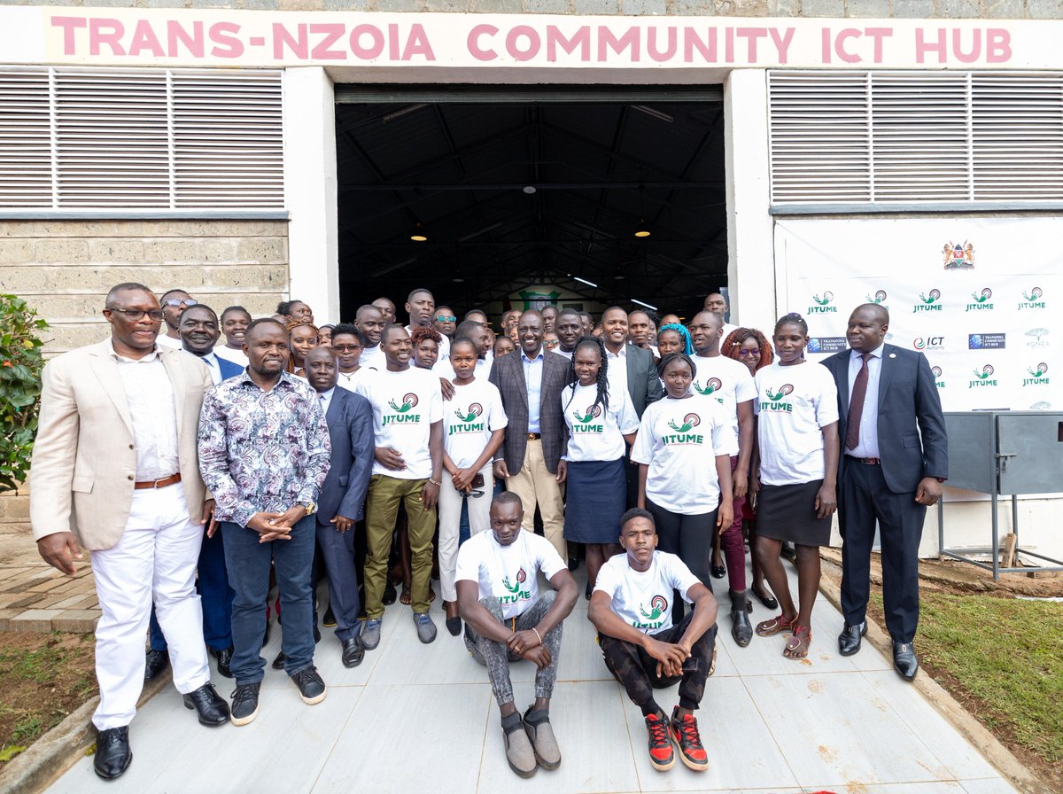 In Kitale Town, officially opened the Trans-Nzoia Community ICT Hub in the company of Cabinet Secretaries @EliudOwalo, @Nakhumicha_S, Governor @Natembeya_G and other leaders.