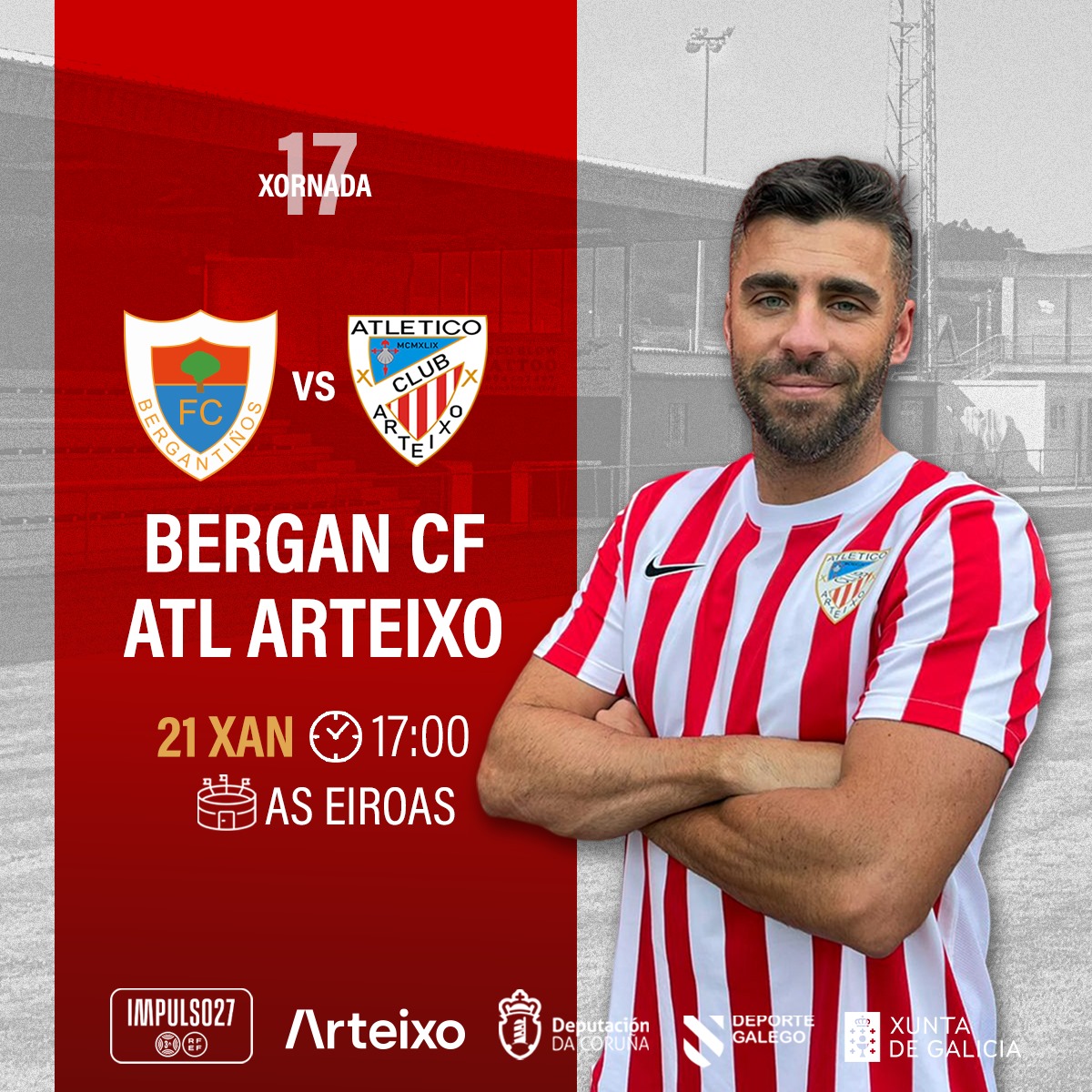 🔥 Última xornada da primeira volta, visitamos o líder veciño de Carballo!! A por todas!! ⚔

⚽ <a href="/BerganFC/">Bergantiños FC</a>
🗓 Domingo 21
⏰ 17:00
🏟 As Eiroas

#ForzaArteixo #BerganArteixo #Arteixo2324 #3RFEF
