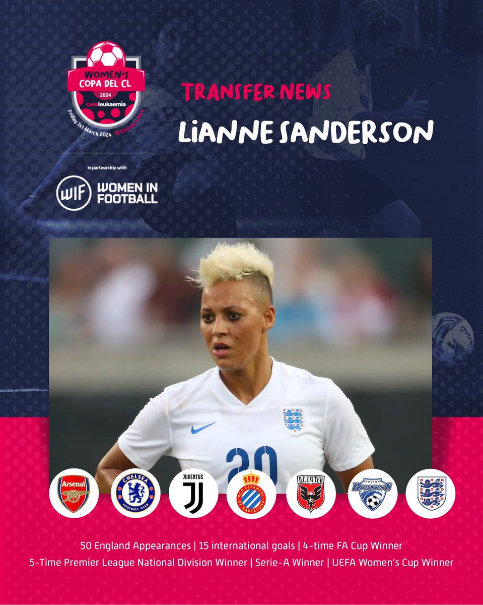 CopaDelCL's tweet photo. You name it, @liannesanderson has won it! 🏆🏆🏆⚽️⚽️⚽️
We can’t wait to see her make her debut at this year’s Women’s Copa Del Cure Leukaemia!
Can she get her hands on ANOTHER trophy?! 👀
Find out in March!
#BloodCancer #FootballVsBloodCancer
#CopaDelCL https://t.co/XzflQdiVej