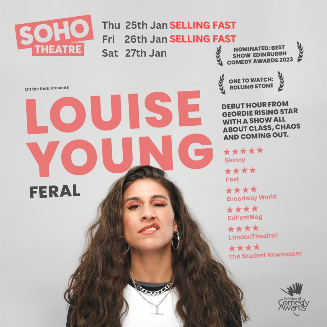 ✨Best Newcomer nominations. ✨Five star reviews. ✨London debuts.  You can catch two of the hottest rising stars of comedy Lindsey Santoro and Louise Young in a double bill at the @sohotheatre in London at end of this month! 🎟️sohotheatre.com