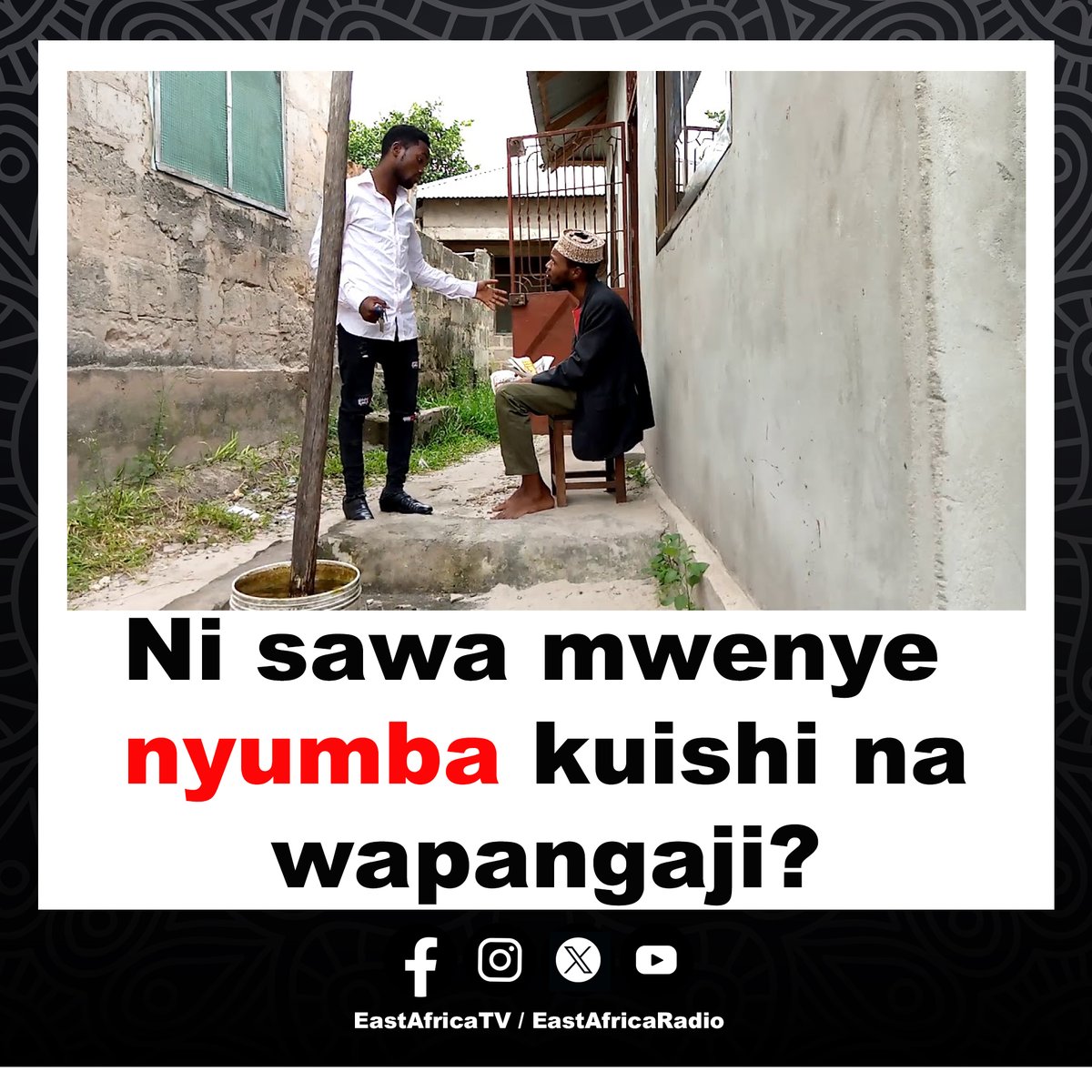 Ni sawa mwenye nyumba kuishi na wapangaji eneo moja?

Tuandikie comment yako tutaisoma #Ndingani usikose kusikiliza kuanzia saa 10:00 Jioni kupitia EastAfricaRadio.

Picha: Zogo zogo

#Dodoso #DriveShow #NdingaMpyaTown