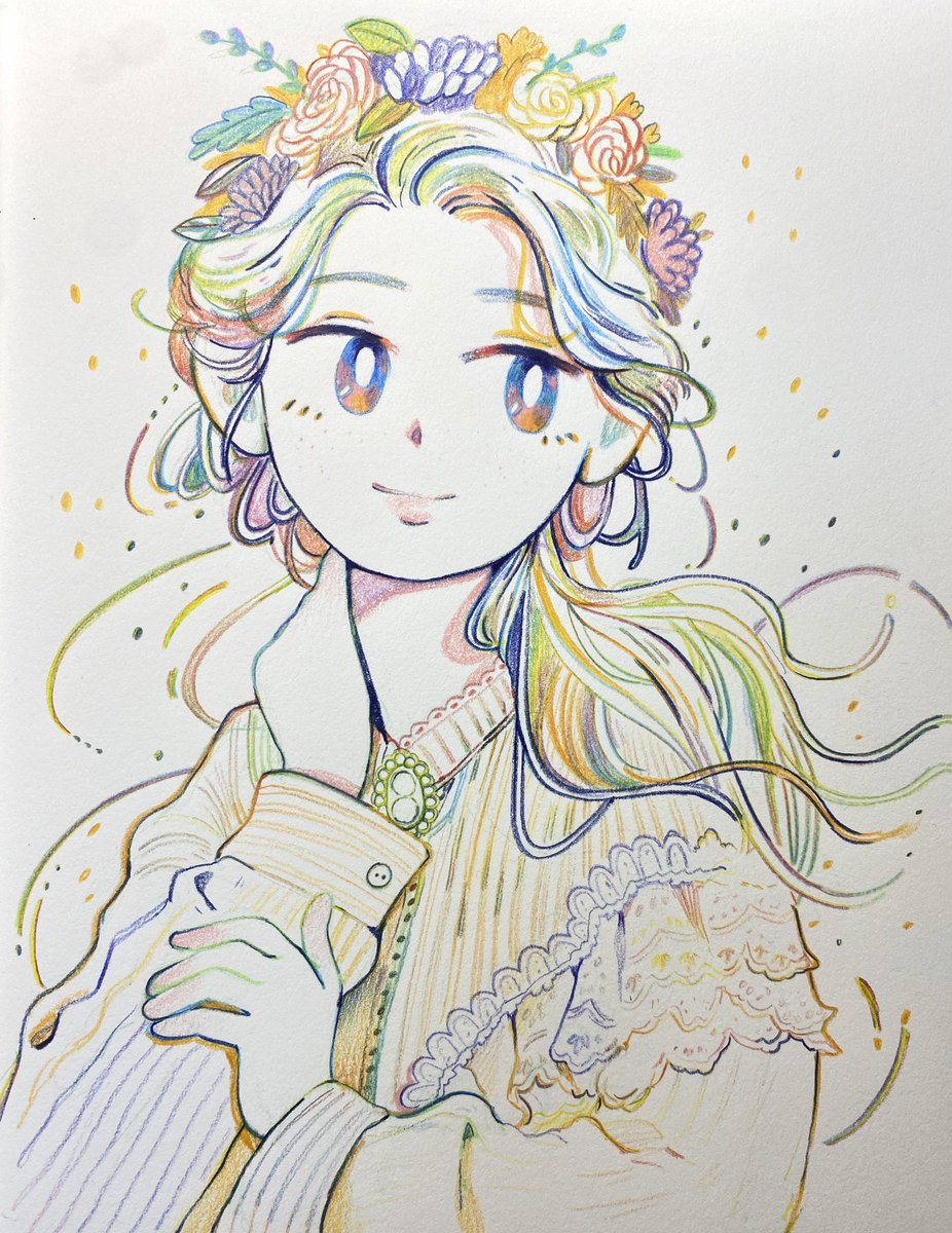 오늘 너무 마음에 드는 색연필 그림