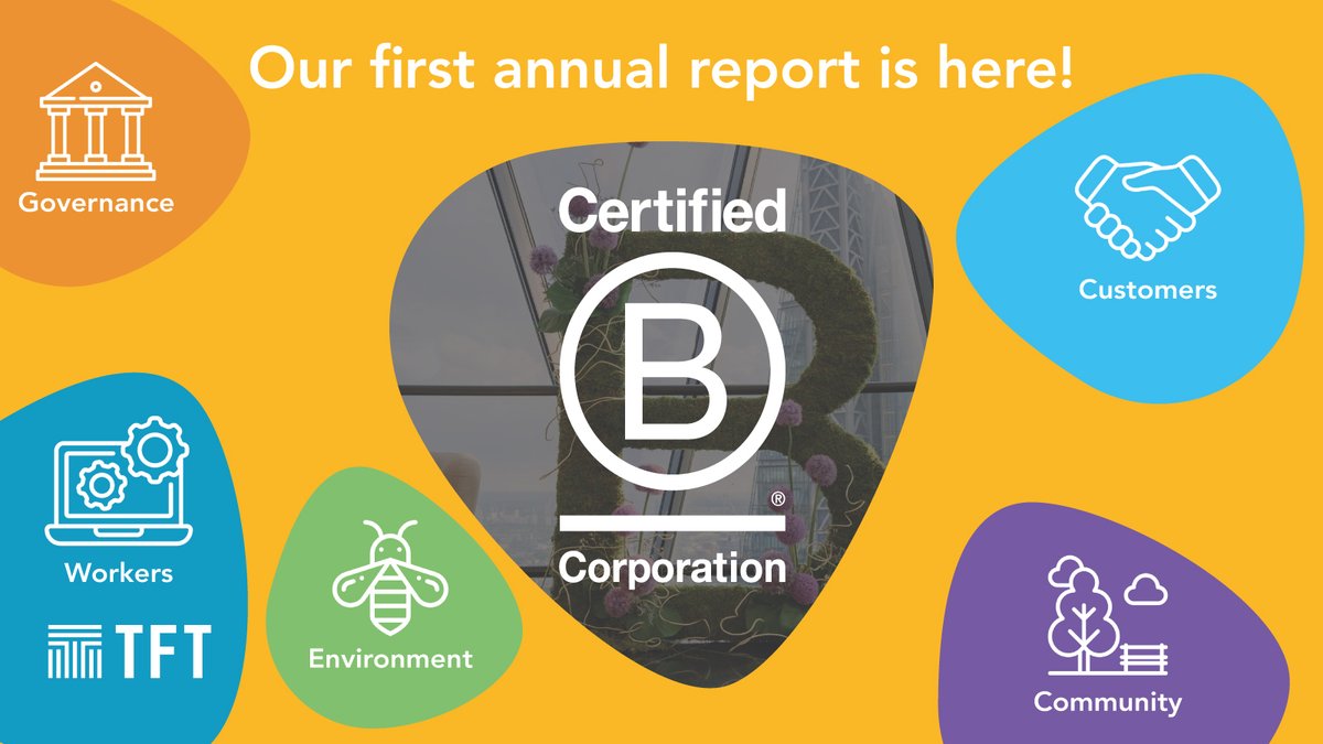 Our B Corp Impact Report is here! This snapshot of our first year as a <a href="/BCorporation/">B Lab</a> shows the steps we've taken so far and those still to come.
With thanks to our team, our clients, industry partners and fellow B Corps who all help us along the journey:
tftconsultants.com/tfts-first-ann…