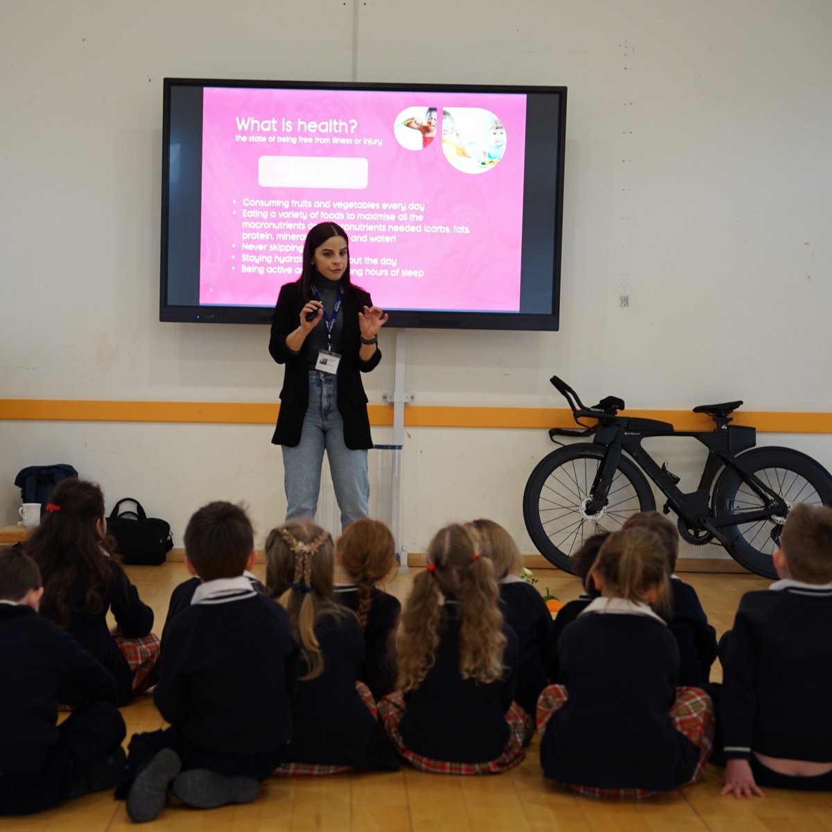 Linking to our Wellbeing focus on My Body.  We have had nutrition workshops today from Valentina, Head of Nutrition at our caterers Palmer &amp; Howells. She spoke to us about the importance of never missing a meal, staying hydrated and how different foods help our minds and bodies.