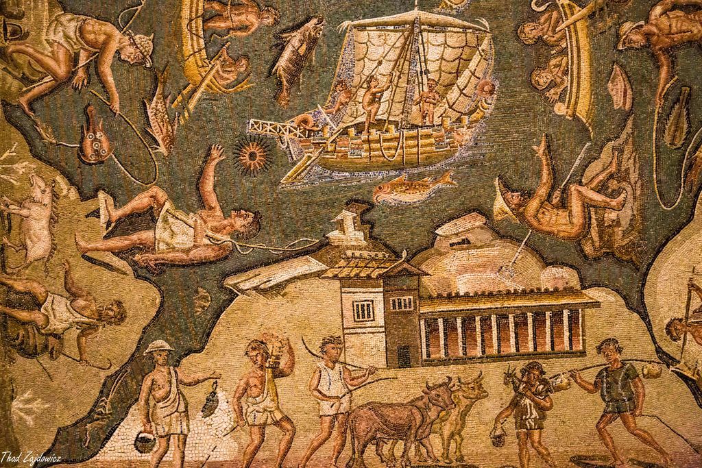 MOSAIC INCLUDED ON THE COVER: Many people wanted to see a ship on the cover of Acts so I've incorporated parts of this mosaic from the period into the design in the background. (Public Domain) 

#Bible #bgbg2 #biblegateway #archeology #biblearcheology #history #ancienthistory
