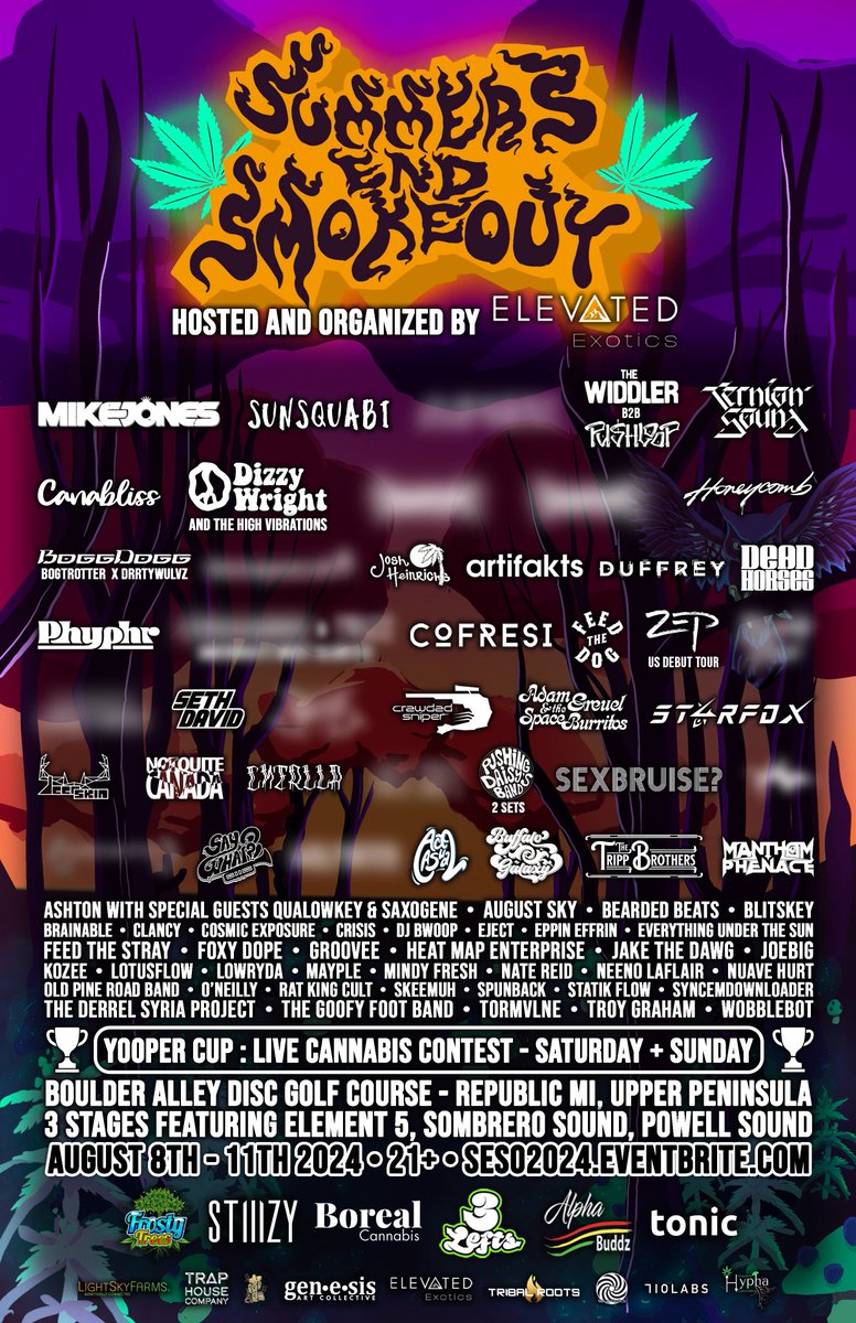 Events like ours couldn’t happen without a little help from our friends. Be sure to support our sponsors and follow their pages for all of the best canna content!
.
.
.
#local #music #art #cannacommunity #UP #MI #festival