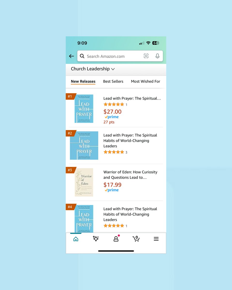 Lead With Prayer released yesterday, and in only one day, the hard cover edition is listed as the TOP NEW RELEASE in Christian Church Leadership on Amazon! The audio book is listed as #2 and the kindle is listed as #4.

THANK YOU for all of your support!

Get yours today