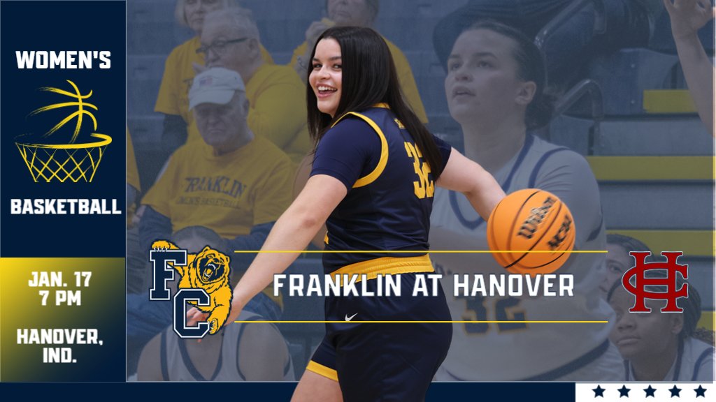 .@FCGrizWBB is on the road tonight for a big conference matchup with the Hanover Panthers.

The opening tip is set for 7 PM from Collier Arena and the links to follow along live can be found here: franklingrizzlies.com/calendar?date=…