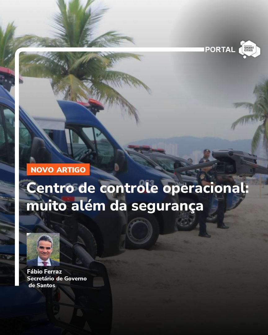 Confira o artigo do colunista do Portal CSC: Fábio Ferraz, Secretário de Governo da Prefeitura de Santos, sobre "Centro de controle operacional: muito além da segurança".

Acesse o artigo: portal.connectedsmartcities.com.br/2024/02/06/cen…