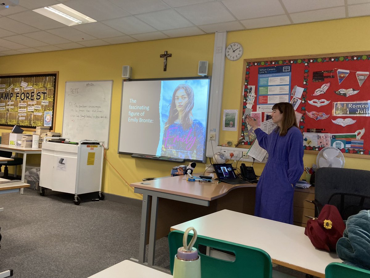 English@Stcecilia’s# Forging links with UlsterUni# lovelit#. Year 13 appreciated a lecture on Wuthering Heights from the very informative and engaging Dr. Katherine Byrne. Thank you!