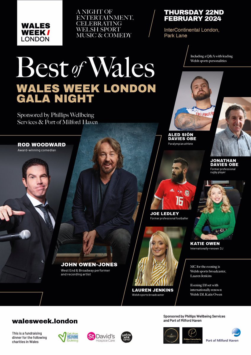 Wales Week / London Gala Dinner, London. Thursday 22nd February. Over 300 attending so far… Enquiries: events@engagesport.com