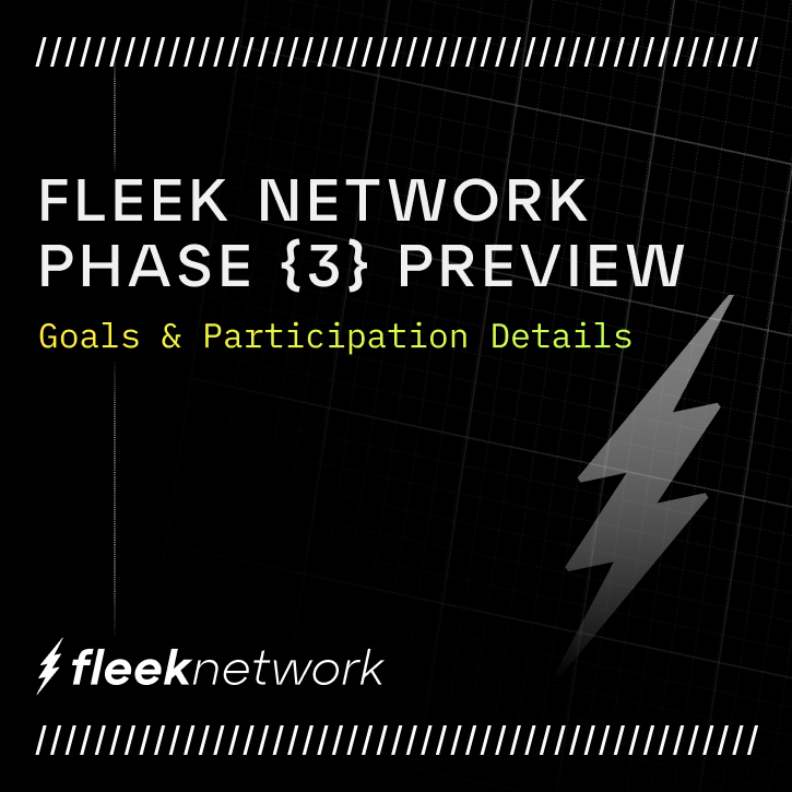 FLKwhale's tweet photo. ⚡ Fleek Network Phase {3}: Preview ⚡

The Fleek Foundation is excited to release the details for testnet Phase {3}, starting January 31st.

This phase will showcase the first service running on the network: Edge Compute 👇 https://t.co/erMbCQ2uvi