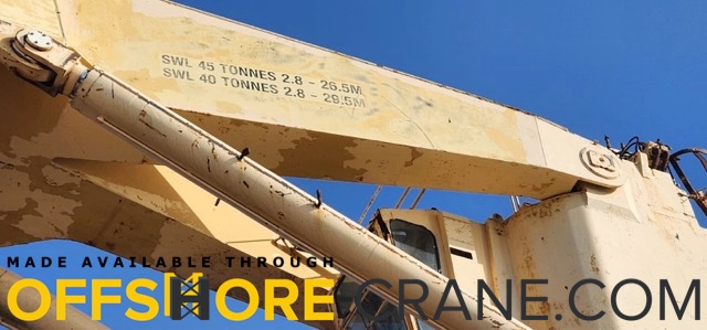 45 TON MAX. SWL LIEBHERR SHIP CRANES FOR SALE. offshore-crane.com/45-ton-liebher…