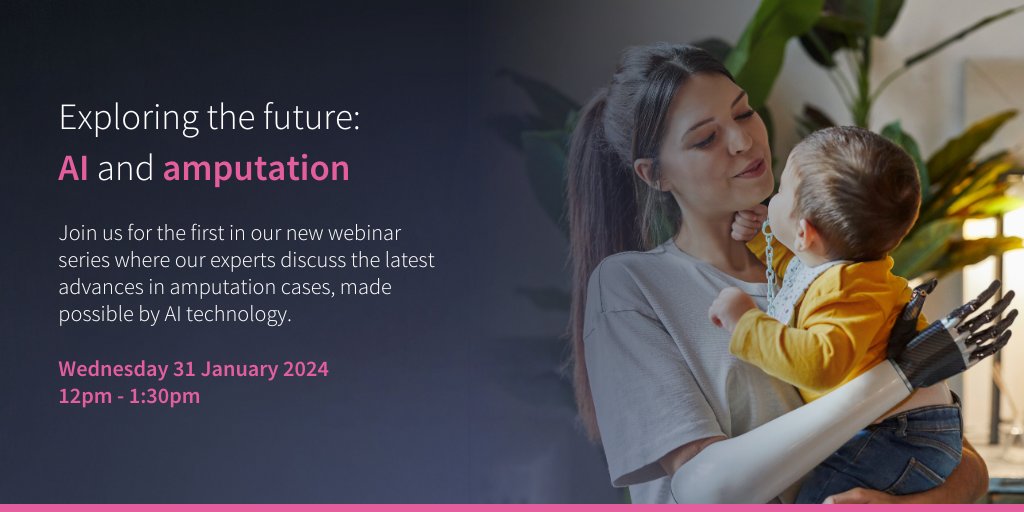 In the first of our #ArtificialIntelligence, Innovation and #Rehabilitation webinars, we’ll be exploring how AI is revolutionising prosthetic provision. Our panel will discuss enhanced patient care and outcomes in #Amputation cases. Reserve your place: bit.ly/3NbU1q7