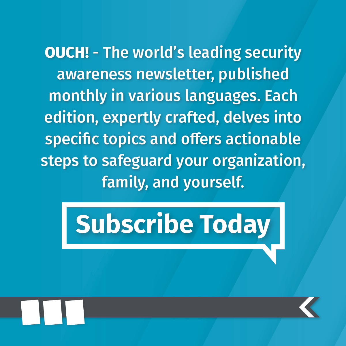SANS Security Awareness (@sansawareness) on Twitter photo ๐ฒ QR codes: Handy tool or hacker hideout?
Guest editor Abdulmajeed AlAbdulhadi and @SANSAwareness Director <a href="/lspitzner/">Lance Spitzner</a> tackle QR code cyber risks in our OUCH! January Newsletter: sans.org/u/1u6J.
<a href="/WiCySorg/">Women in CyberSecurity (WiCyS)</a> | #SecurityAwareness ๐ฒ QR codes: Handy tool or hacker hideout?
Guest editor Abdulmajeed AlAbdulhadi and @SANSAwareness Director <a href="/lspitzner/">Lance Spitzner</a> tackle QR code cyber risks in our OUCH! January Newsletter: sans.org/u/1u6J.
<a href="/WiCySorg/">Women in CyberSecurity (WiCyS)</a> | #SecurityAwareness