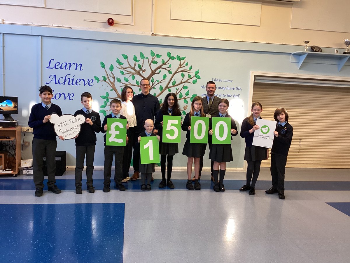 StBernadettesrc's tweet photo. Thank you for your wonderful support and kind donations to Royal Manchester Children’s Hospital Charity. This will make a huge difference. https://t.co/w2LKAkbLFt