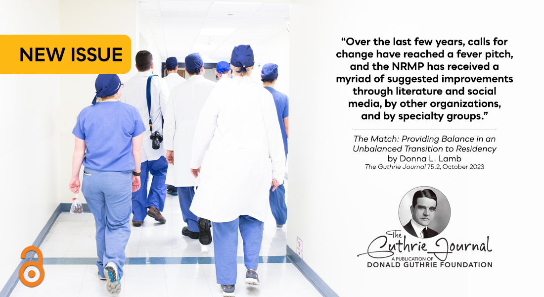 utpjournals's tweet photo. Read the new @GuthrieJournal editorial by @donnalamb_chi exploring #TheMatch. https://t.co/RYM08yoD3P 

#Match2024 #FellowMatch #MedEd #NRMP #ResidencyMatch @AmerMedicalAssn @aamctoday @surg_education @ARASurgery @AmBdSurg @APDSurgery https://t.co/M6l4CfIslV