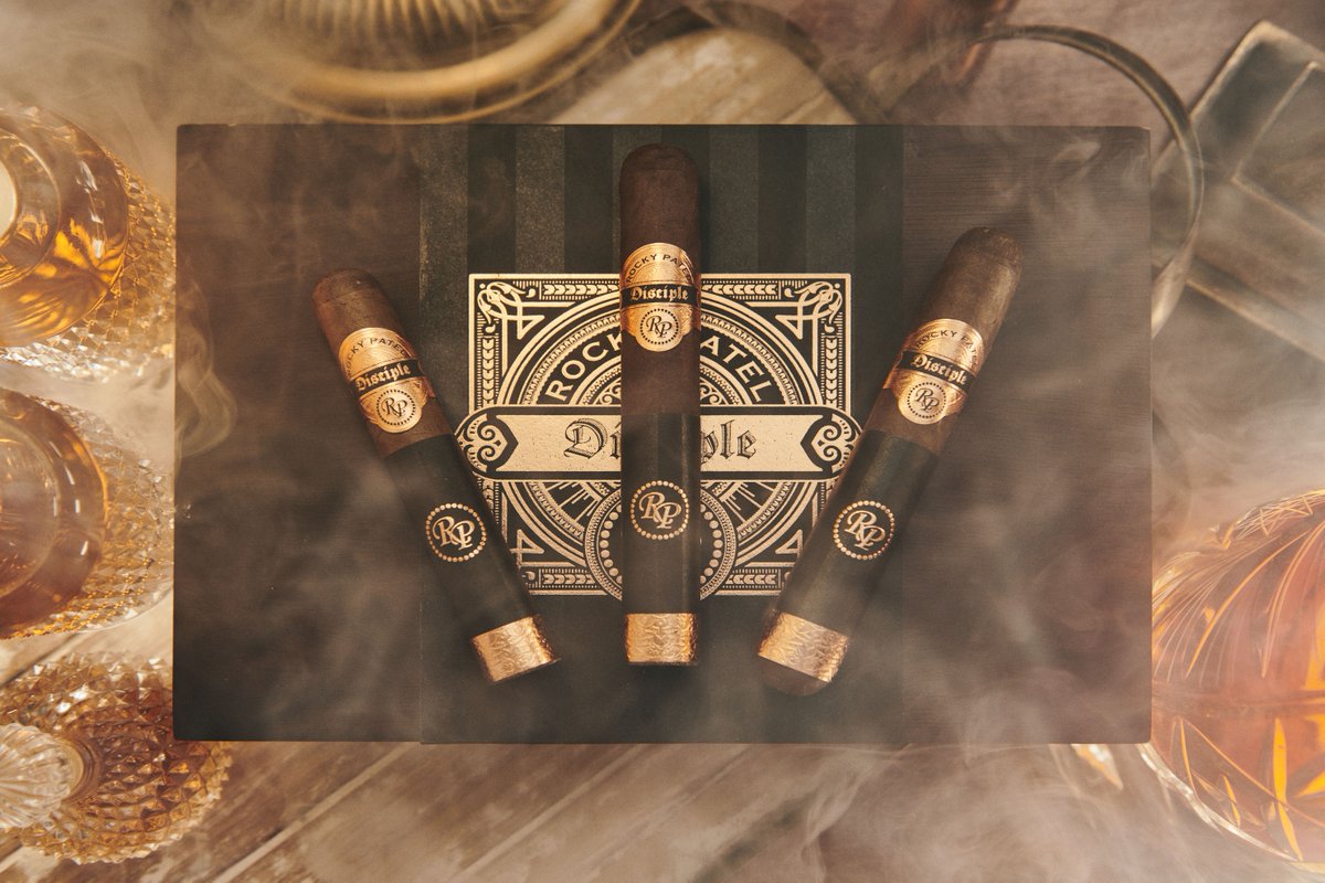 RockyPatelCigar's tweet photo. A remarkable cigar crafted with Nicaraguan finesse and embellished with a Mexican San Andrés wrapper. A harmonious blend of flavors awaits you.
#rockypatelcigars #disciple #cigarian #cigaraficionado #premiumcigars #nicaraguanfinesse #mexicansanandres #cigarcraftsmanship https://t.co/uW5c3H6Nya