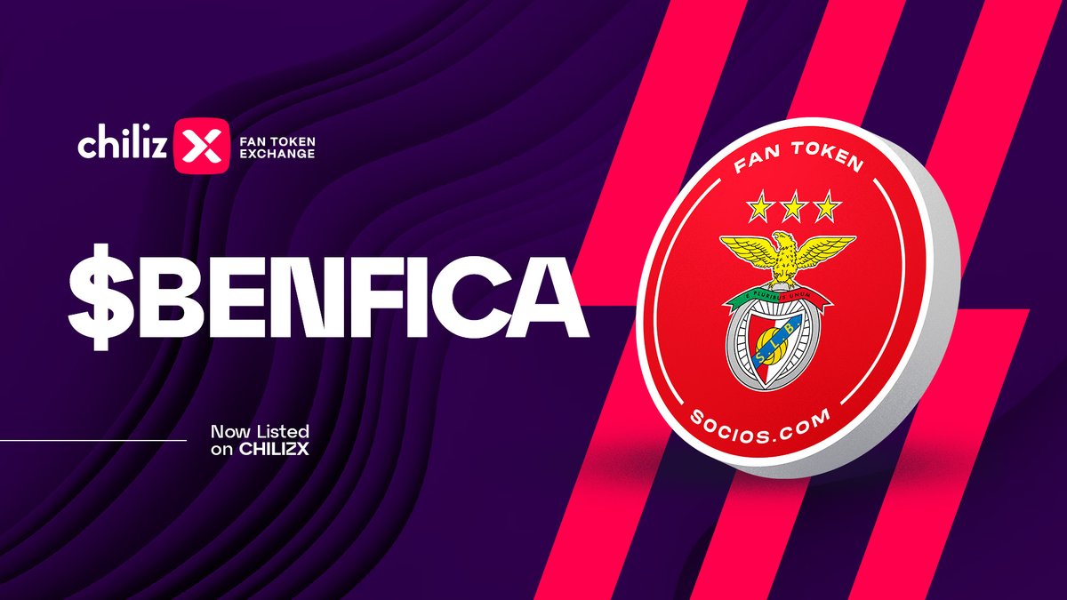 📢 The $BENFICA Fan Token is now listed on ChilizX.com Check the BENFICA/CHZ token pair 👉 bit.ly/BENFICACHZPair $BENFICA ⚡ $CHZ