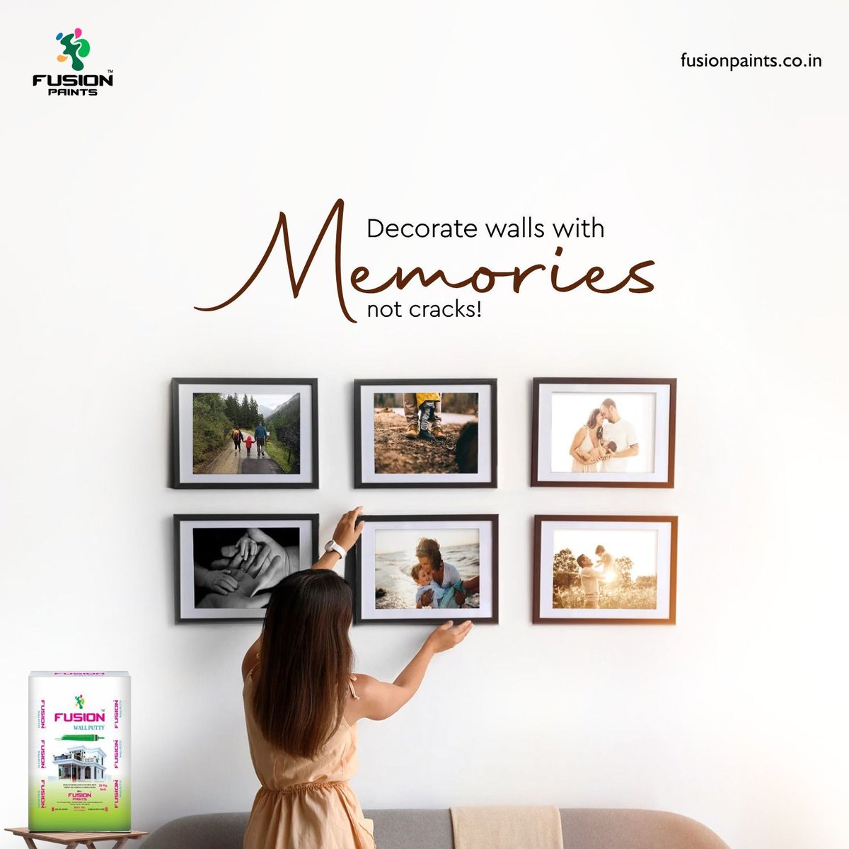 fusion_paints's tweet photo. Don't let the cracks act as decor for your house. Fix them with Fusion Paints Wall Putty and hang pictures of moments that make you laugh and smile! 

#fusionpaints #fusion #wallpaints #texturepaints #texturepainting #paintingideas #housepainting #painting #interiorpainting https://t.co/XFLh47BsOt