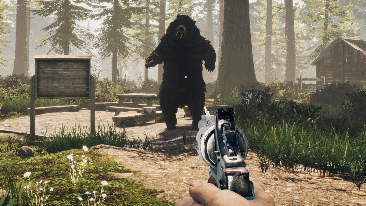IGN's tweet photo. Get your first look at HARM: Weather Warfare, a new first-person survival game in which you play a father who must save his daughter amidst a slew of devastating, unpredictable, and unseasonable weather anomalies and fight against a deranged cult: https://t.co/UfLwH1QG3b https://t.co/D5bGzt2SYC