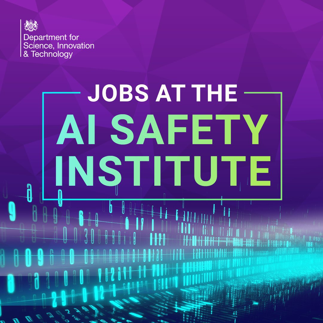 We’re establishing a world-class technical team to advance our knowledge and evidence base about AI safety through evaluation and fundamental research. If you’re an AI researcher or engineer who wants to contribute to the public good, join the AI Safety Institute 👇