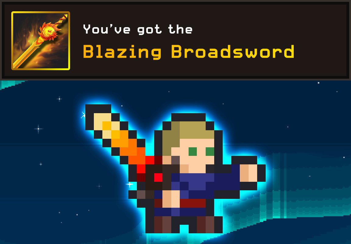 Congratulations to the 27 characters who had completed their Weekly Countdown!  You've got an incredible sword that will be powerful in the Isle of Conquest.  There will never be any more Blazing Broadswords minted in the future.

For everyone that didn't complete their count,