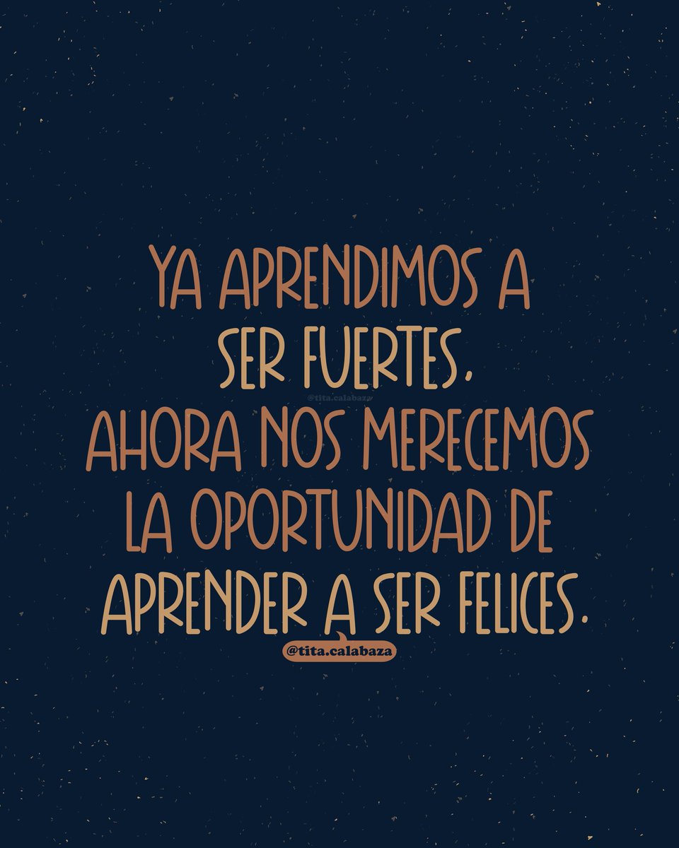 No me gusta eso de hacernos los fuertes, me gusta más eso del hacernos felices.

¡Linda día! 🧡

#gratitud  #amorpropio #sentimientosescritos #emociones #pensamientospositivos #reflexionesdevida #frasesmotivadoras #frasesbonitas #aprendizajes #undiaalavez #titacalabaza