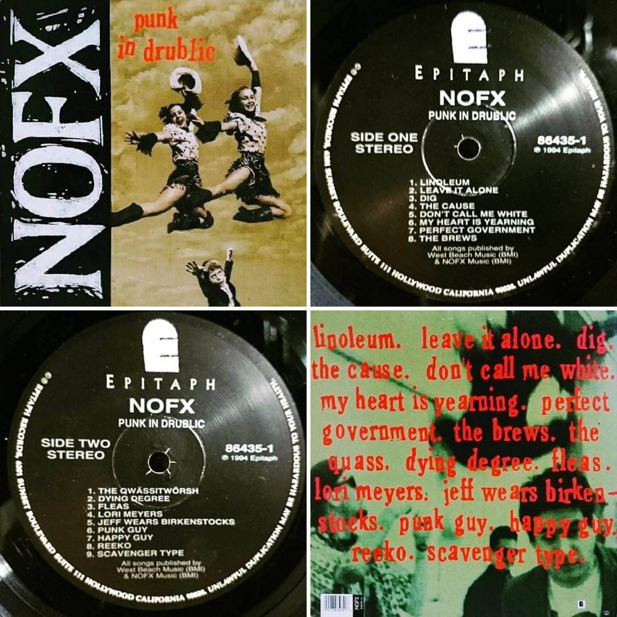 01/17/2024
NOFX
'Punk In Drublic' (1994）
US press, LP

NOFX単独公演決定！
最後のツアー！？
見に行かなければ。

#NOFX #FatWreckChords #punk #メロコア
instagram.com/p/C2NDc8kPxDc/…