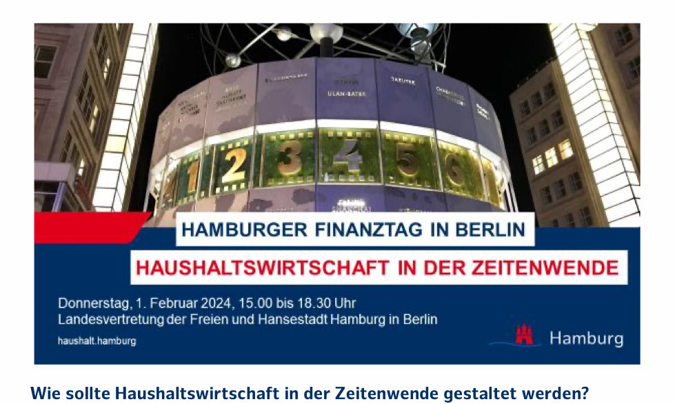 Andreas Dressel (@adressel) on Twitter photo Die <a href="/FHH_FB/">FinanzbehördeHamburg</a> lädt am 1.2. zum #Finanztag in die <a href="/lv_hamburg/">Landesvertretung Hamburg</a> nach Berlin zum Thema Haushalt in der Zeitenwende u.a. mit <a href="/jsuedekum/">Jens Südekum</a> <a href="/arneschneider/">Arne Schneider</a> <a href="/kathabeck/">Katharina Beck</a> <a href="/FHoppermann/">Franziska Hoppermann</a> <a href="/MetinHakverdi/">Metin Hakverdi 🇪🇺</a> - Anmeldung hier veranstaltungen.dataport.de/Anmeldung/Hamb… Die <a href="/FHH_FB/">FinanzbehördeHamburg</a> lädt am 1.2. zum #Finanztag in die <a href="/lv_hamburg/">Landesvertretung Hamburg</a> nach Berlin zum Thema Haushalt in der Zeitenwende u.a. mit <a href="/jsuedekum/">Jens Südekum</a> <a href="/arneschneider/">Arne Schneider</a> <a href="/kathabeck/">Katharina Beck</a> <a href="/FHoppermann/">Franziska Hoppermann</a> <a href="/MetinHakverdi/">Metin Hakverdi 🇪🇺</a> - Anmeldung hier veranstaltungen.dataport.de/Anmeldung/Hamb…