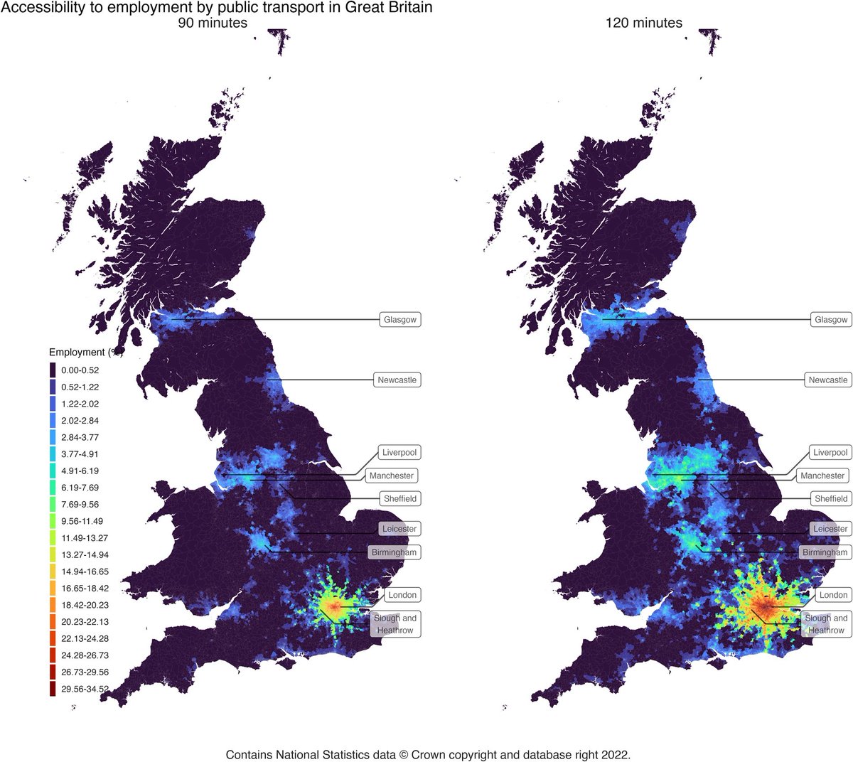 Our new paper in @ScientificData describes a suite of ready-to-use accessibility indicators, to employment, health, education, and more, across Great Britain! 🚍🚉🚶‍♀️

All the resources, incl. paper, data, and code, fully open-access. More👇

nature.com/articles/s4159…

@DrDPMcArthur