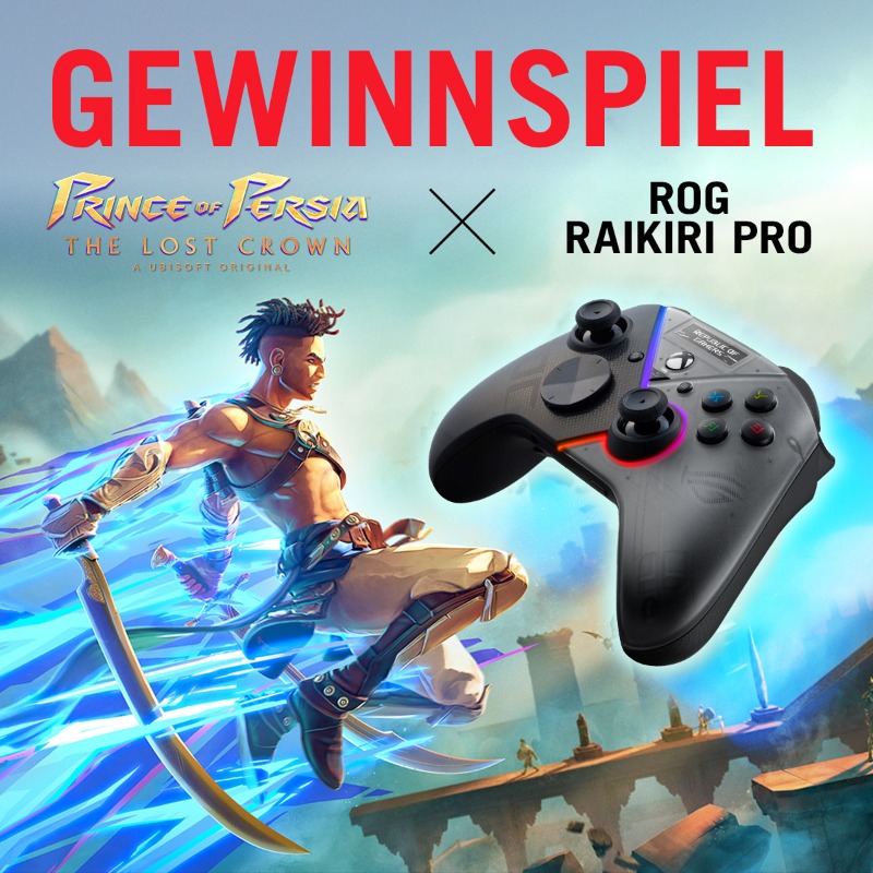 Zum Launch verlosen wir mit <a href="/UbisoftDE/">UbisoftDE</a> einen PC-Key für Prince of Persia: The Lost Crown Deluxe Edition sowie den perfekten Begleiter: Unseren kabellosen Controller ROG Raikiri Pro mit OLED-Display❗ 🎮 

Um teilzunehmen, kommentiert diesen Beitrag❗💬 

asusrog.de/PoPTnC