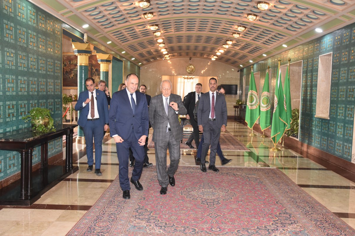 FM G.Gerapetritis & Secretary-General of the League of Arab States @arableague_gs Ahmed Aboul Gheit met tdy at the HQ of Arab States League in Cairo Συνάντηση ΥΠΕΞ Γ.Γεραπετρίτη με Γεν. Γραμ. Αραβικού Συνδέσμου, Ahmed Aboul Gheit σήμερα στην έδρα του Αραβικού Συνδέσμου στο Κάιρο