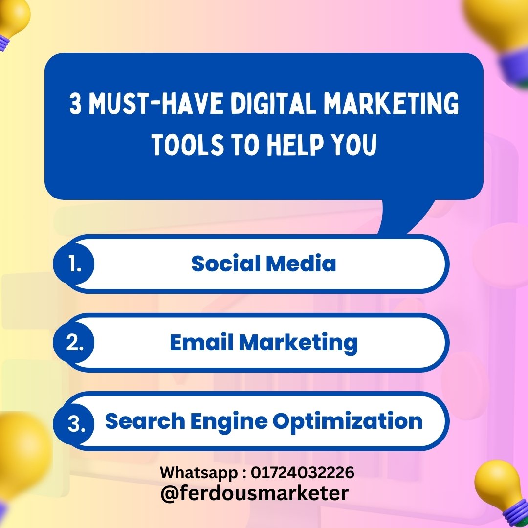 ferdousmarketer's tweet photo. 3 Must- Have Digital marketing Tools To Help You 🔥🥀
#marketing #marketingdigital #marketingtips #marketingonline #marketingstrategy #marketing101 #marketingagency #marketingplan #marketingsocial #marketingmultinivel #marketingtools #marketingteam #marketinglife #marketingdecont https://t.co/PLyuOTusjG