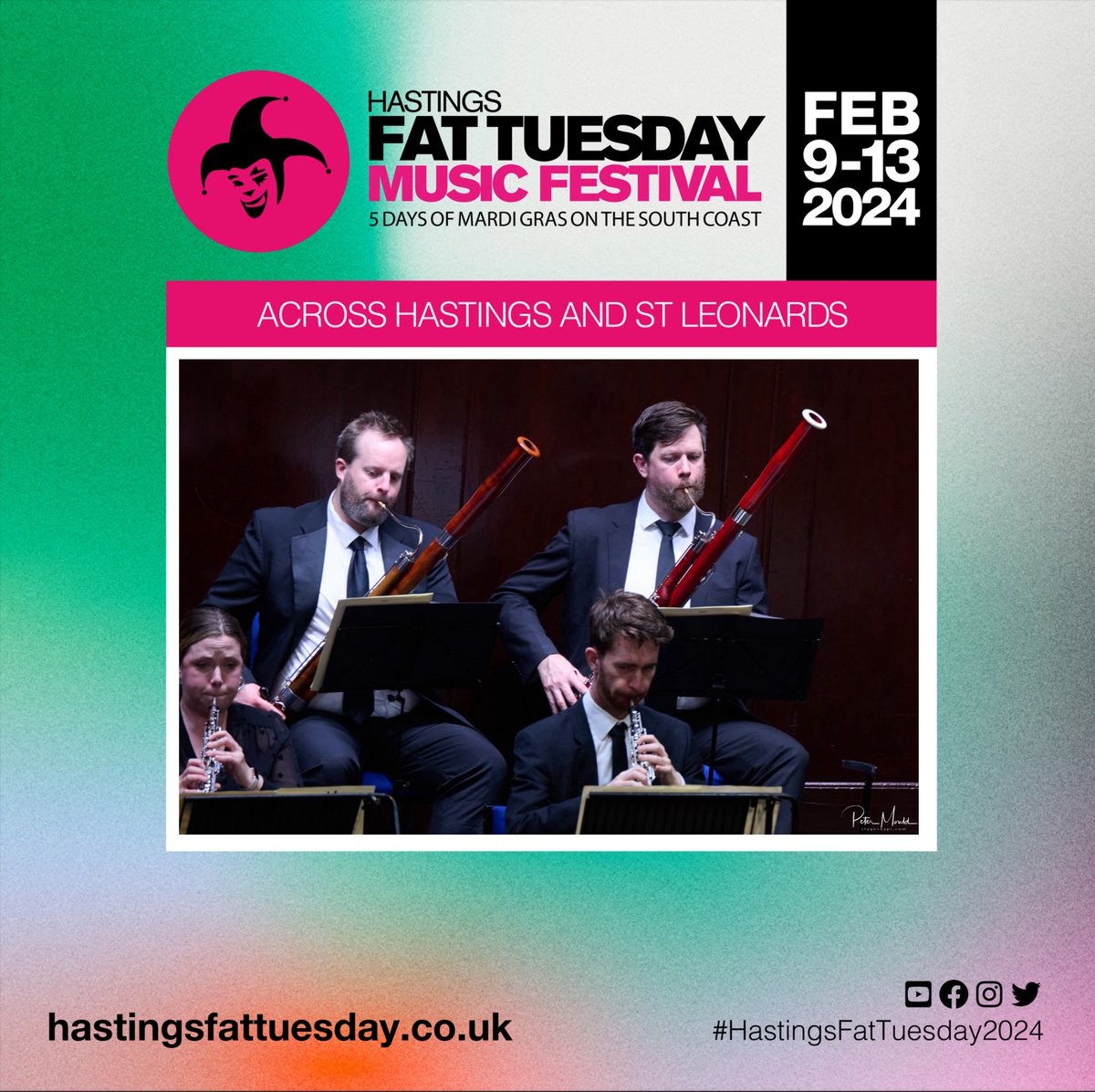 We are delighted to announce that the #HPOWindQuintet are part of the incredible lineup for the HASTINGS FAT TUESDAY FESTIVAL 2024! 👏 Thank you to @Hastingsfattues for including us in the exciting festival this year! 🥳 More info to follow... 👀 #hft2024 - 15th Anniversary