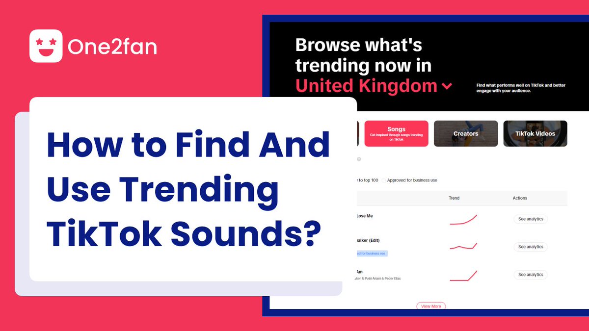 How to Find And Use Trending TikTok Sounds? 🎵 Music is a powerful tool that can make your content popular. But it works only if you choose truly trendy sounds. 😏 Read our article and learn 4 proven ways to find trending TikTok sounds: blog.one2fan.com/blog/tpost/dc3……