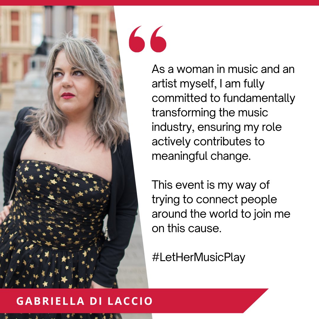 A message from soprano @GDiLaccio - founder of @Donne_UK and the creator of #LetHerMusicPlay campaign. Let’s unite to make history together! Join the campaign today! 🙌🏼💪🏼💥 🔗 donne-uk.org/let-her-music-… £1 FOR EQUALITY - paypal.com/donate/?hosted…