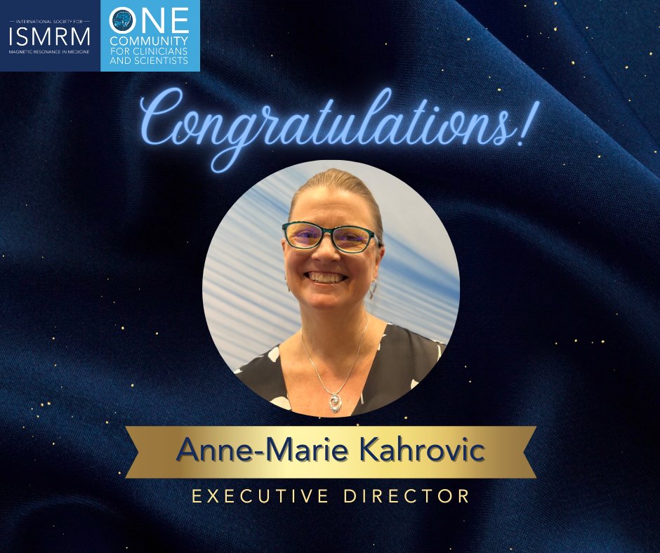 Exciting News! We're thrilled to announce Anne-Marie Kahrovic as our new Executive Director! We invite you all to congratulate Anne-Marie on this well-deserved appointment. #ISMRM #ISMRT #ISMRMForward #Leadership