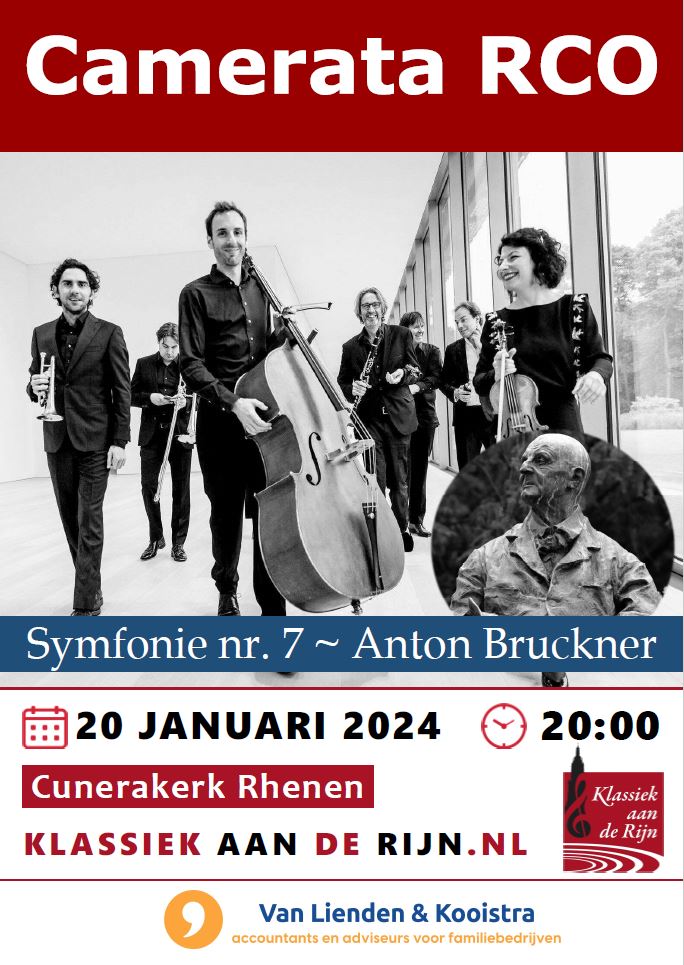 ‘De mooiste opnames die we dit jaar hebben beluisterd’ - Audiofilie over Bruckner Symfonie Nr. 7
Info en kaarten klassiekaanderijn.nl
<a href="/CamerataRCO/">Camerata RCO</a> <a href="/RolfVerbeek/">Rolf Verbeek</a> <a href="/NPOKlassiek/">NPO Klassiek</a> <a href="/Klassiekemuziek/">Klassieke Zaken</a> <a href="/klassiekonline/">AVROTROS Klassiek</a> <a href="/Podium_Klassiek/">Podium Klassiek</a> <a href="/Luisterklassiek/">Luister klassiek</a> <a href="/ConcertgbOrkest/">Concertgebouworkest</a> <a href="/Concertzender/">Concertzender</a>
