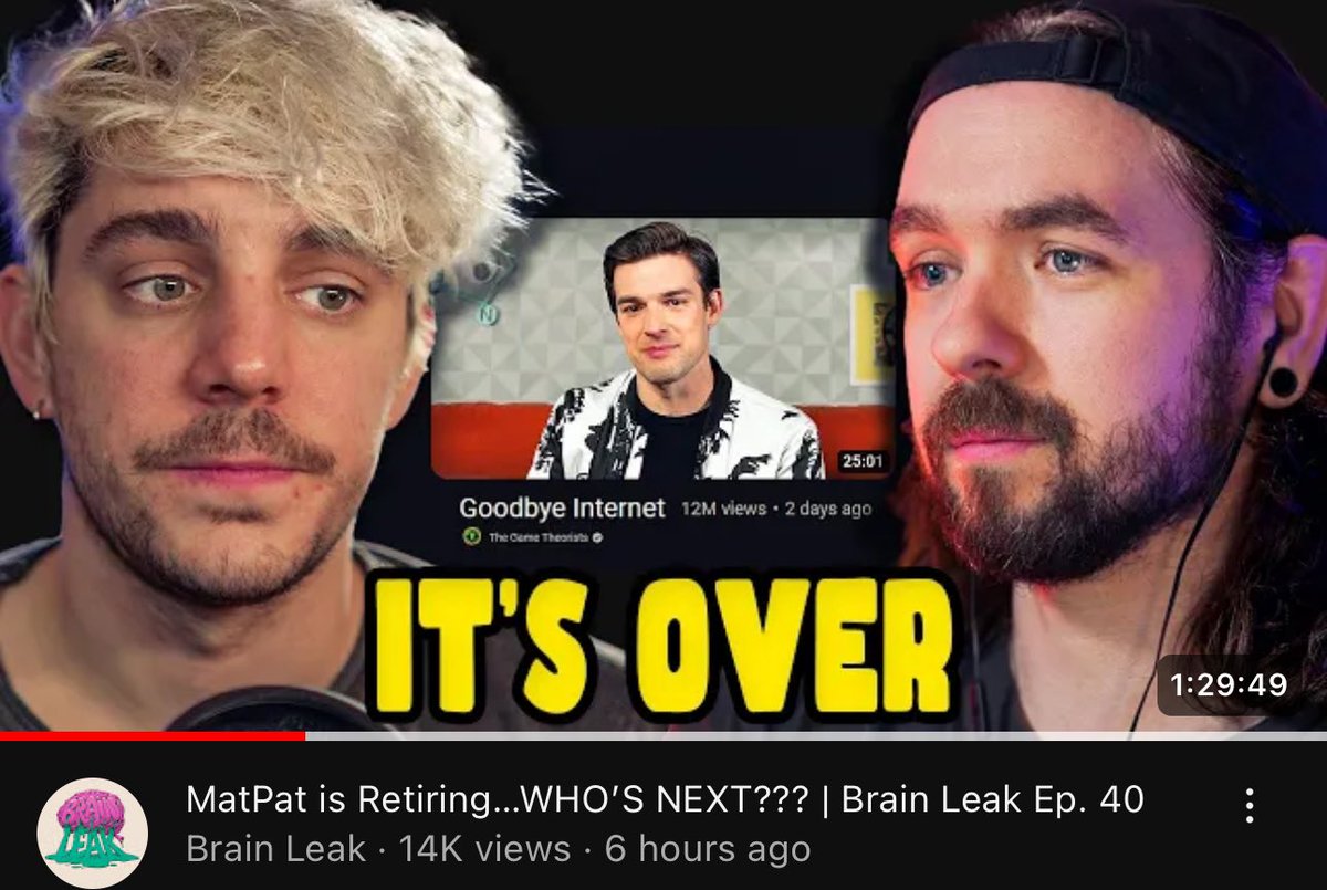 🎥 New Brain Leak ep on <a href="/YouTube/">YouTube</a> ⬇️

youtu.be/8F1yeBro4TQ